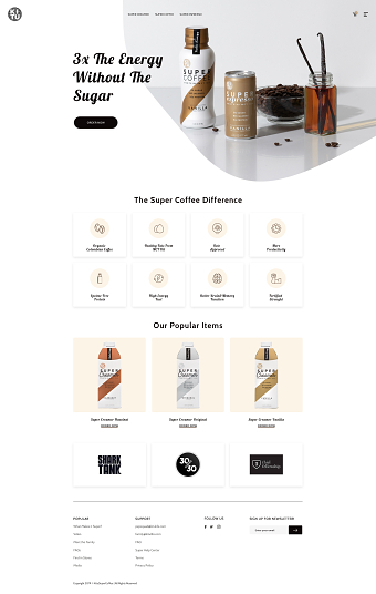 Super Coffee Landing Page