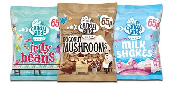 Candyland Confectionary packaging illustrations