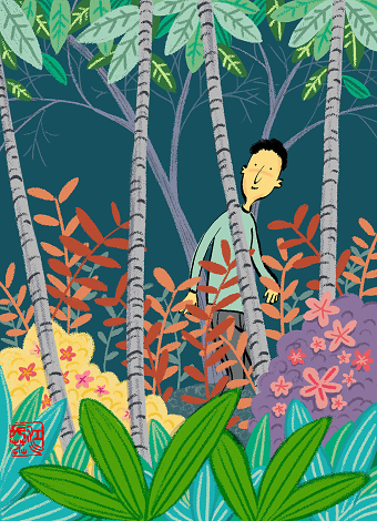 Taking a walk in the garden
