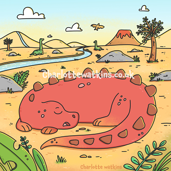 Rover the Sleepy Dinosaur