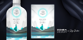 Label Design for a Scottish Gin Company - Loch Ness