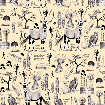 Kalahari Themed Textile Surface Pattern Design