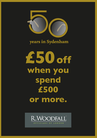 Logo, poster and banner designs for '50 years in Sydenham' campaign