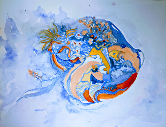2020 Paintings - Fish Blessing