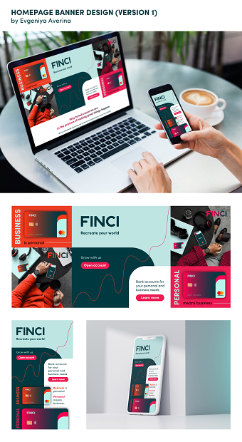 Homepage banner design