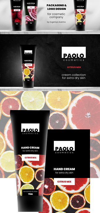Packaging and logo design for cosmetic company