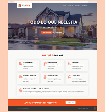 TOPTEX Revestimientos - Sitio web institucional