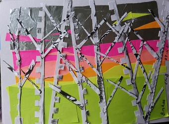 Silver Birch collage