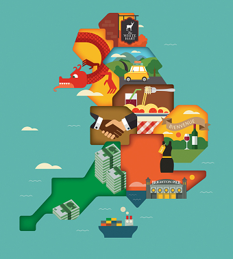 Tourism by Numbers illustration for Visit England