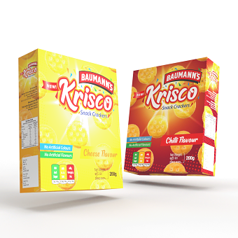Concept packaging design for "Krisco" Snack Crackers