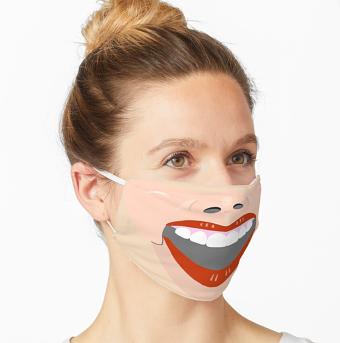 Wide smile mask
