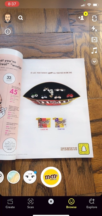 M&M'S MIX: Get in the bag AR print