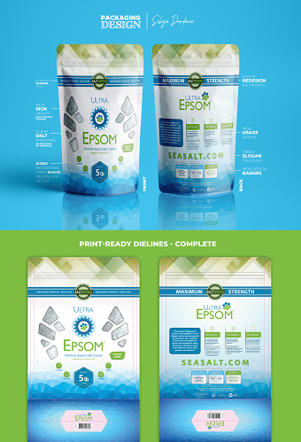 Product packaging design - Bath Salt