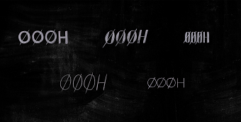 Chalk lettering for a logo.