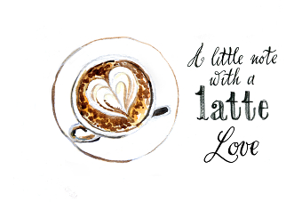A little note with a latte Love