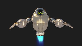 Retro Flying Robot