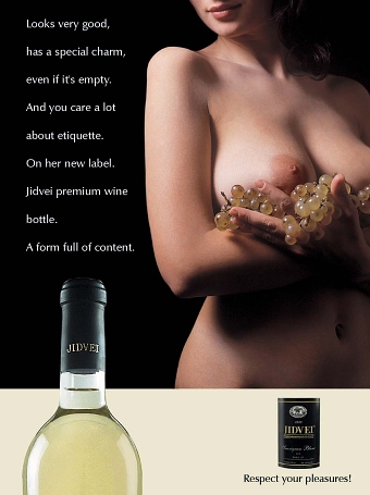 Advertising wine Playboy