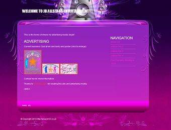 Entertainment Website Design