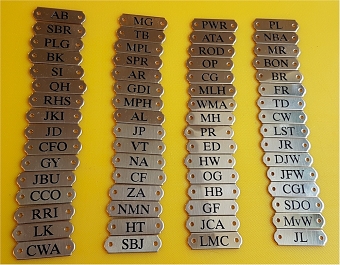 Corporate Office Locker Plates