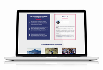 Experiences pages
