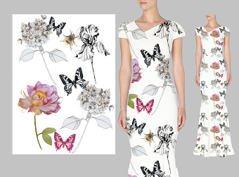 Drawn flowers