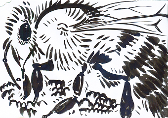 Inktober52 Micro Big Bee