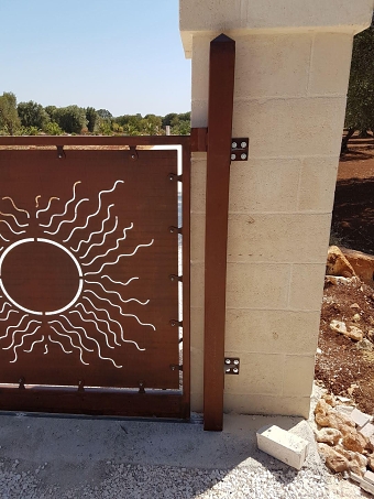 Cancello in Corten scorrevole