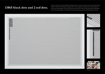 13865 black dots and 2 red dots.