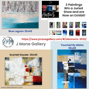 3 of my Paintings win a show!