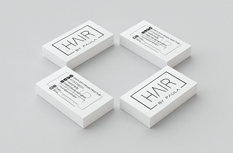 Hair by Paula business cards