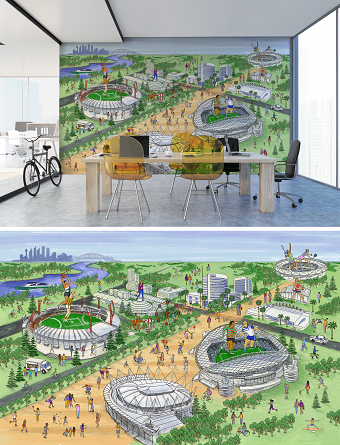 Sydney Olympic Park Illustration