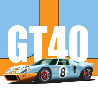Ford GT40 illustration