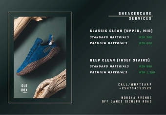 Outbox Sneaker Care Poster Design