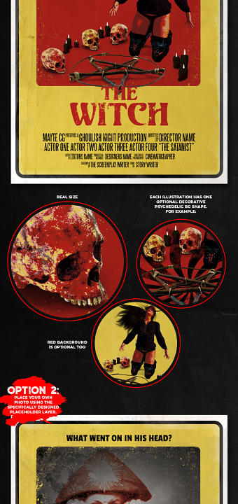 The Satanist 70's Exploitation Horror poster template
