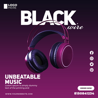 Headphone Post for social media