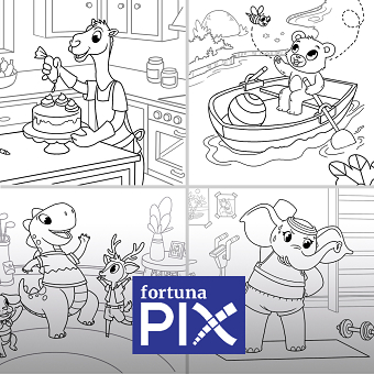 01 Childrens Book Line Sketch/ Art