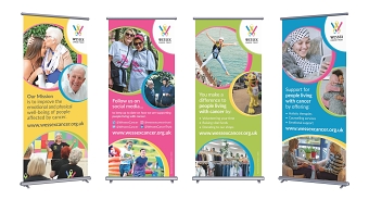 Charity banner stands