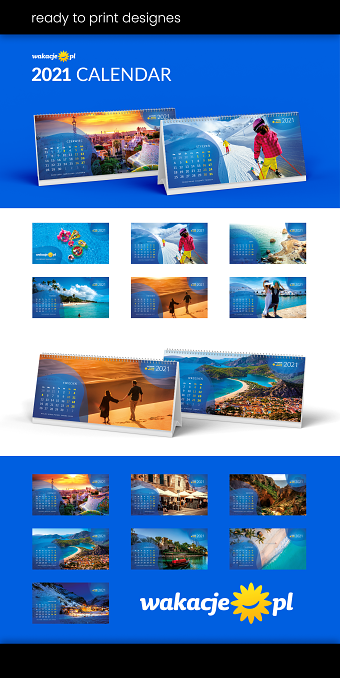 Ready to print - WAKACJE.PL Desktop Calendar 2021