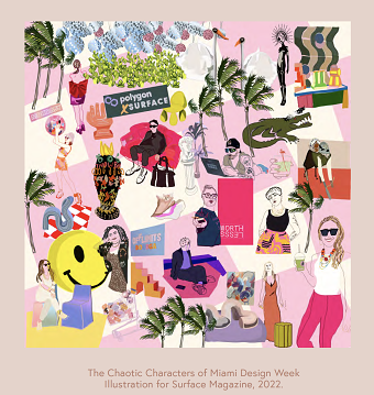 Illustration for Surface Magazine / Miami Design Week 2022
