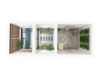INTERIOR DESIGN - MEDITATION NOOK WITH INNER ZEN GARDEN