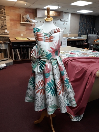 Sanderson and Clarke & Clarke wallpaper and fabric display windows March 2018