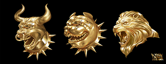 animal heads
