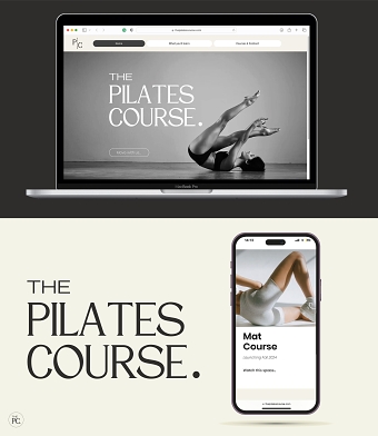 The Pilates Course Website and Logo Design
