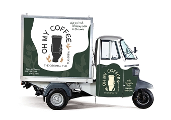 Oh My Coffee Tuk Tuk Wrap, Logo design and Branding