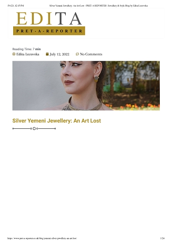 Silver Yemeni Jewellery: An Art Lost
