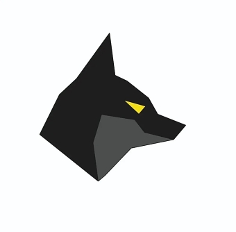 Black fox and red fox