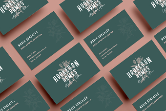 Business card and logo design for Hooked on Homes