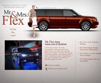 Ford Flex Landing page for Latin America