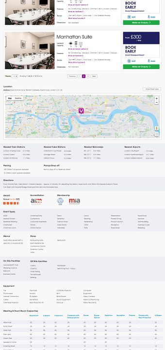 VenueDirectory Website Updates