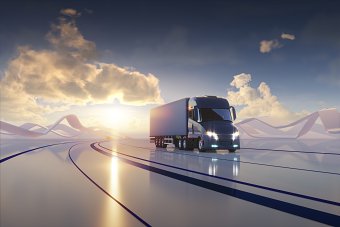 3D Truck Renders on Scene